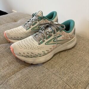 Brooks Glycerin 20 1203691B961 Women's Oyster/Coral Running Shoes‎ Size 8,5